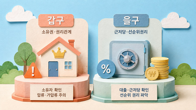 등기부등본 보는법, 근저당, 압류 확인