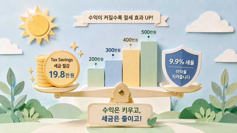 ISA 비과세 한도에 따른 실제 세금 차이