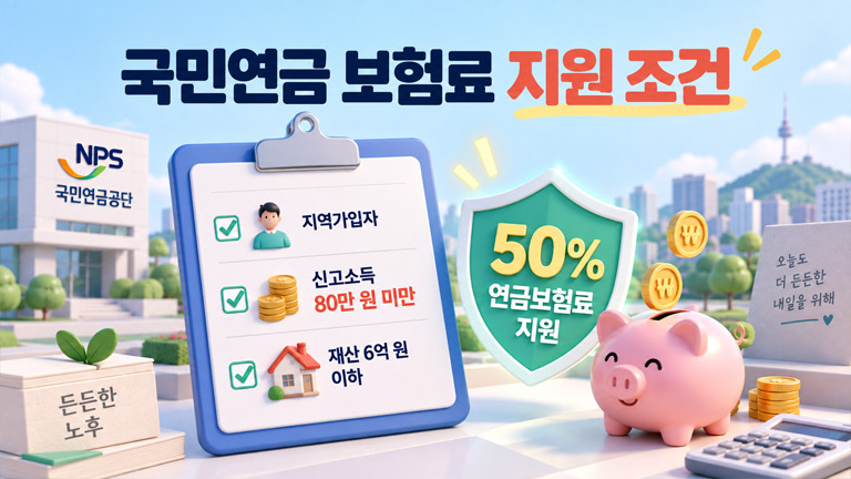 국민연금 보험료 신청 조건