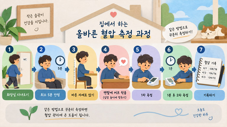 올바른 혈압 측정 과정