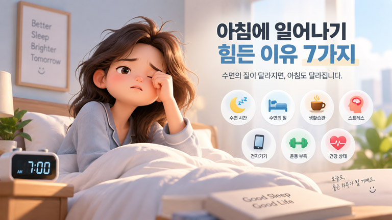 아침에 일어나기 힘든 이유 7가지