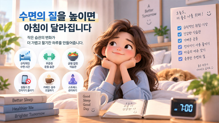 수면의 질을 높이면 아침이 달라집니다